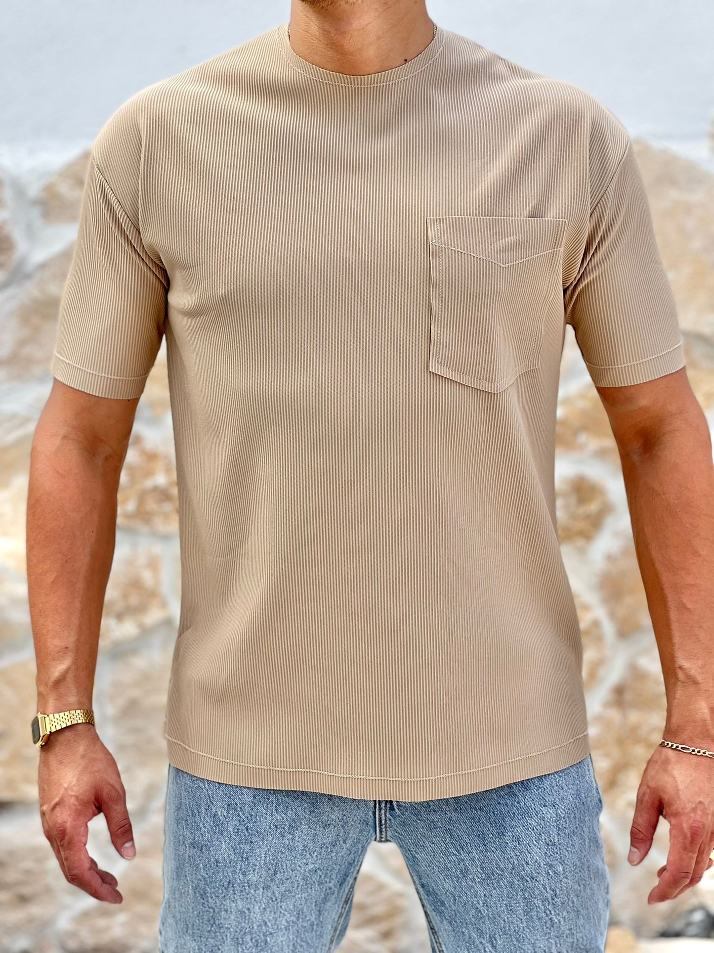 T shirt oversize Zio beige
