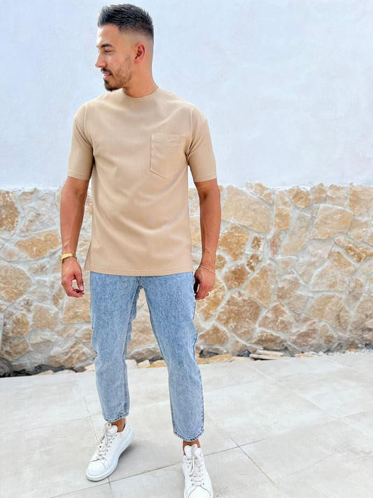 T shirt oversize Zio beige